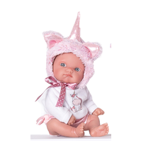 Antonio Juan 85105-3 Jednorožec růžový - realistická panenka miminko s celovinylovým tělem - 21 cm