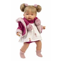 Llorens 38364 JOELLE - realistická panenka se zvuky a měkkým látkovým tělem - 38 cm