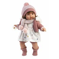 Llorens 38574 LOLA - realistická panenka se zvuky a měkkým látkovým tělem - 38 cm