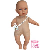 Llorens 424P BABY ENZO & JULIA - realistická panenka miminko se zvuky a měkkým látkovým tělem - 42 cm