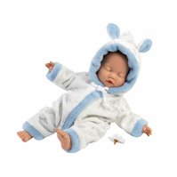 Llorens 63311 LITTLE BABY - spící realistická panenka miminko s měkkým látkovým tělem - 32 cm