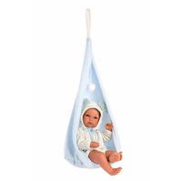 Llorens 63565 NEW BORN CHLAPEČEK - realistická panenka miminko s celovinylovým tělem - 35 cm