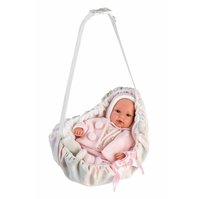 Llorens 63640 NEW BORN - realistická panenka miminko se zvuky a měkkým látkovým tělem - 36 cm