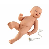 Llorens 45002 NEW BORN HOLČIČKA - realistická panenka miminko bílé rasy s celovinylovým tělem - 45 cm