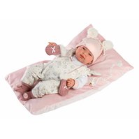 Llorens 84458 NEW BORN - realistická panenka miminko se zvuky a měkkým látkovým tělem - 44 cm